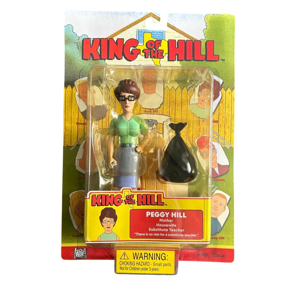 King of the Hill Peggy Hill Action Figure Vintage New In Box - 2003 Toycom Y2K